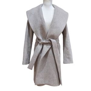 Ann Taylor Herringbone Shawl Collar Coat